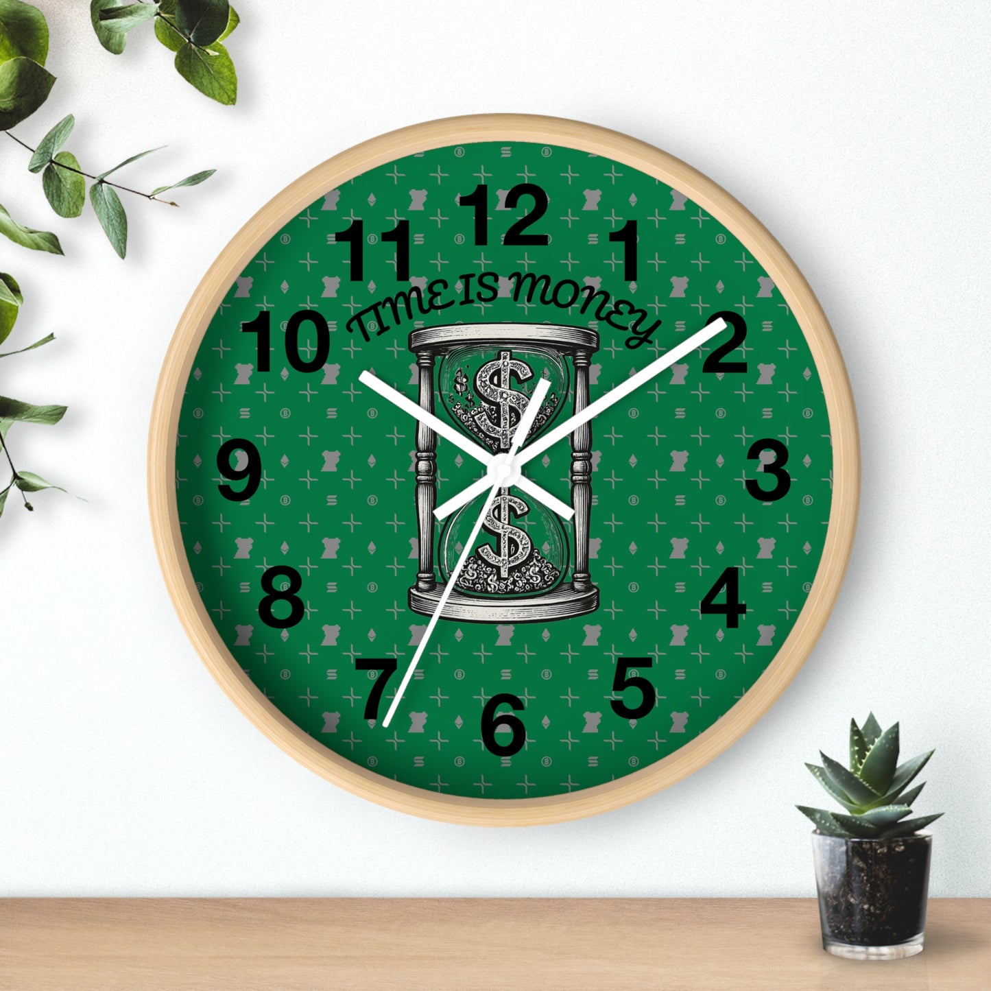 Time Is Money Wall Clock