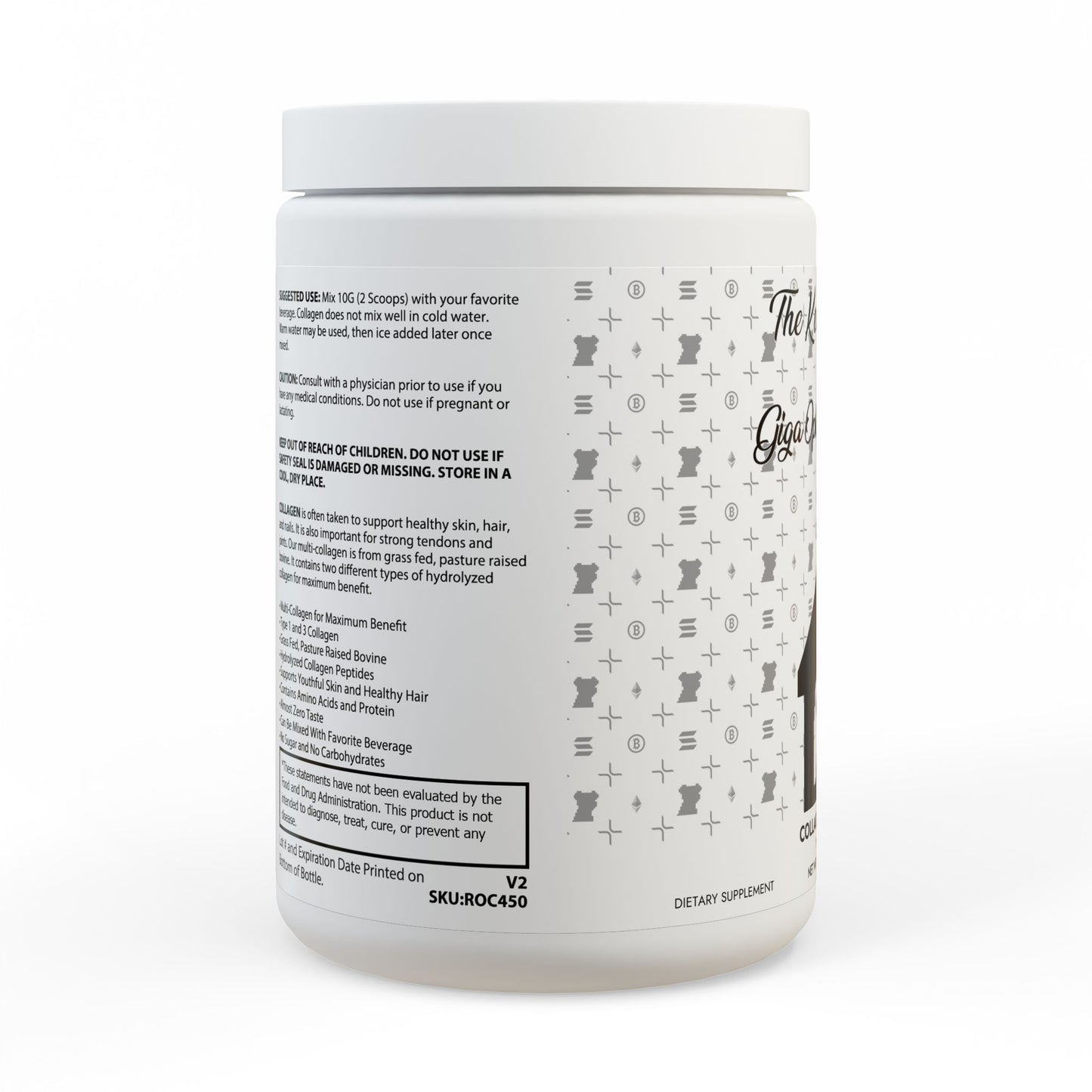 KDAO Collagen Peptides Type I & III Supplement (350g, 12.3oz)