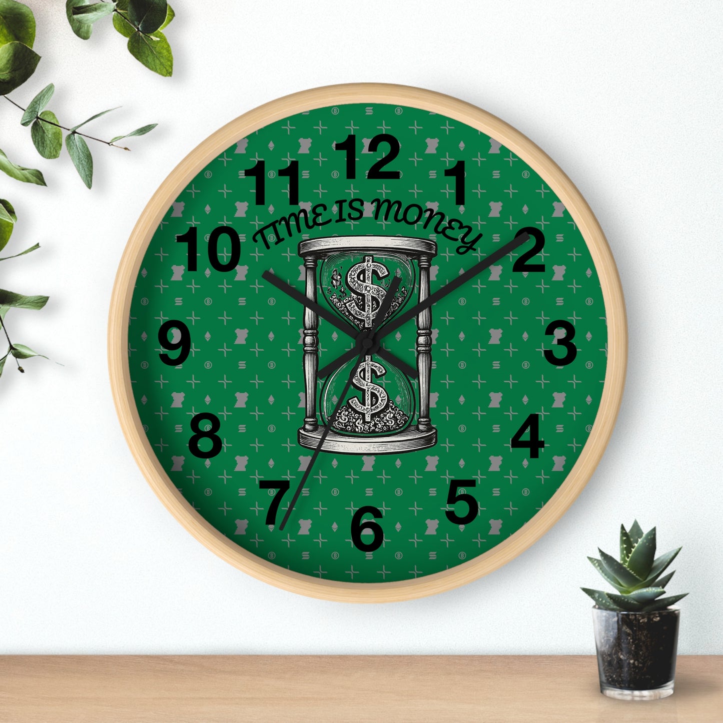 Time Is Money Wall Clock